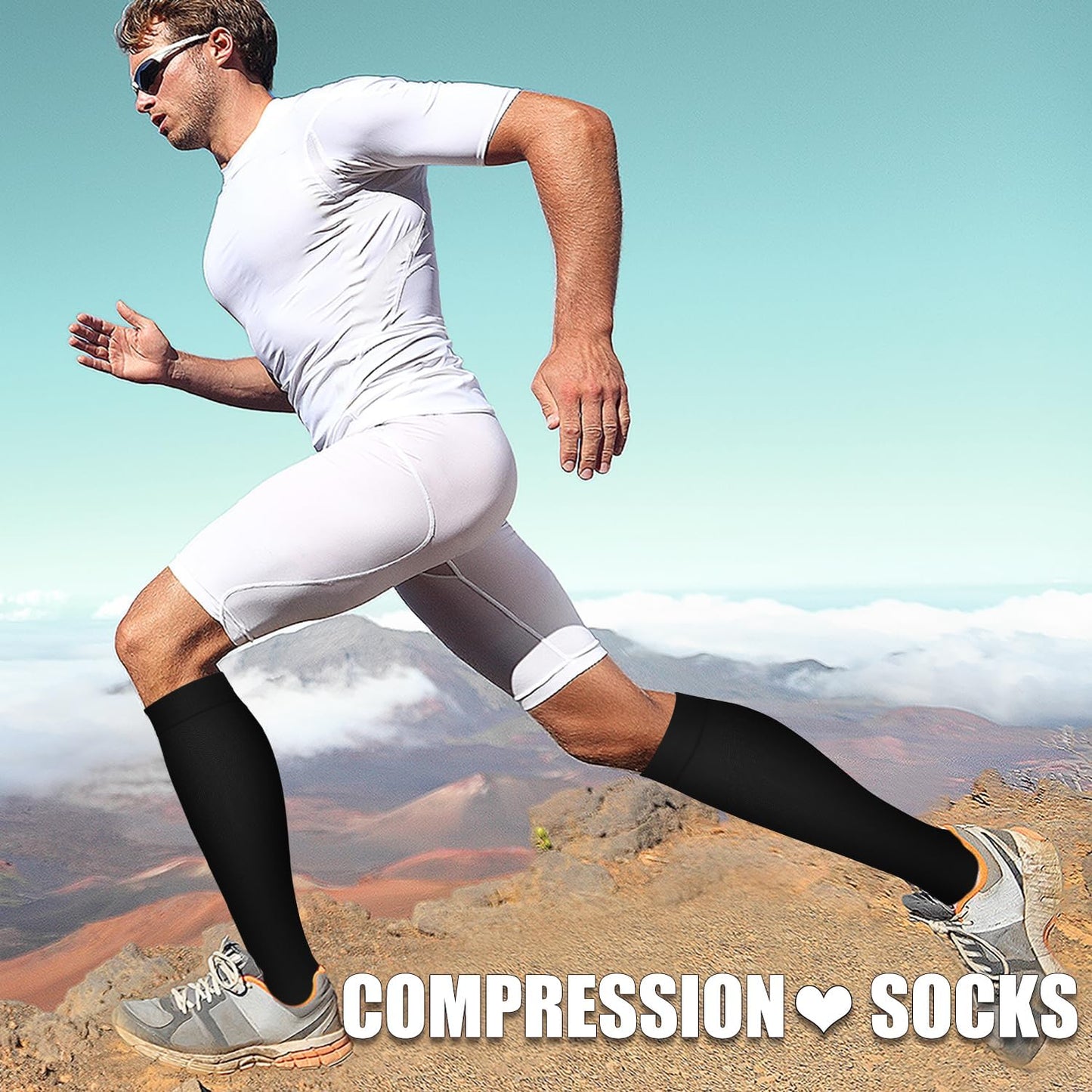 3 Pack Medical Compression Sock-Compression Sock for Women and Men Circulation -Best for Running,Nursing,Athletic Sports