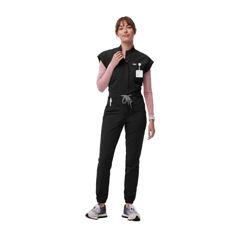 New Jumpsuits Medical Scrubs Uniform Short Sleeve Nursing Workwear Nursing Uniforms Women Men Pet Doctor Scrub Medical Workwear