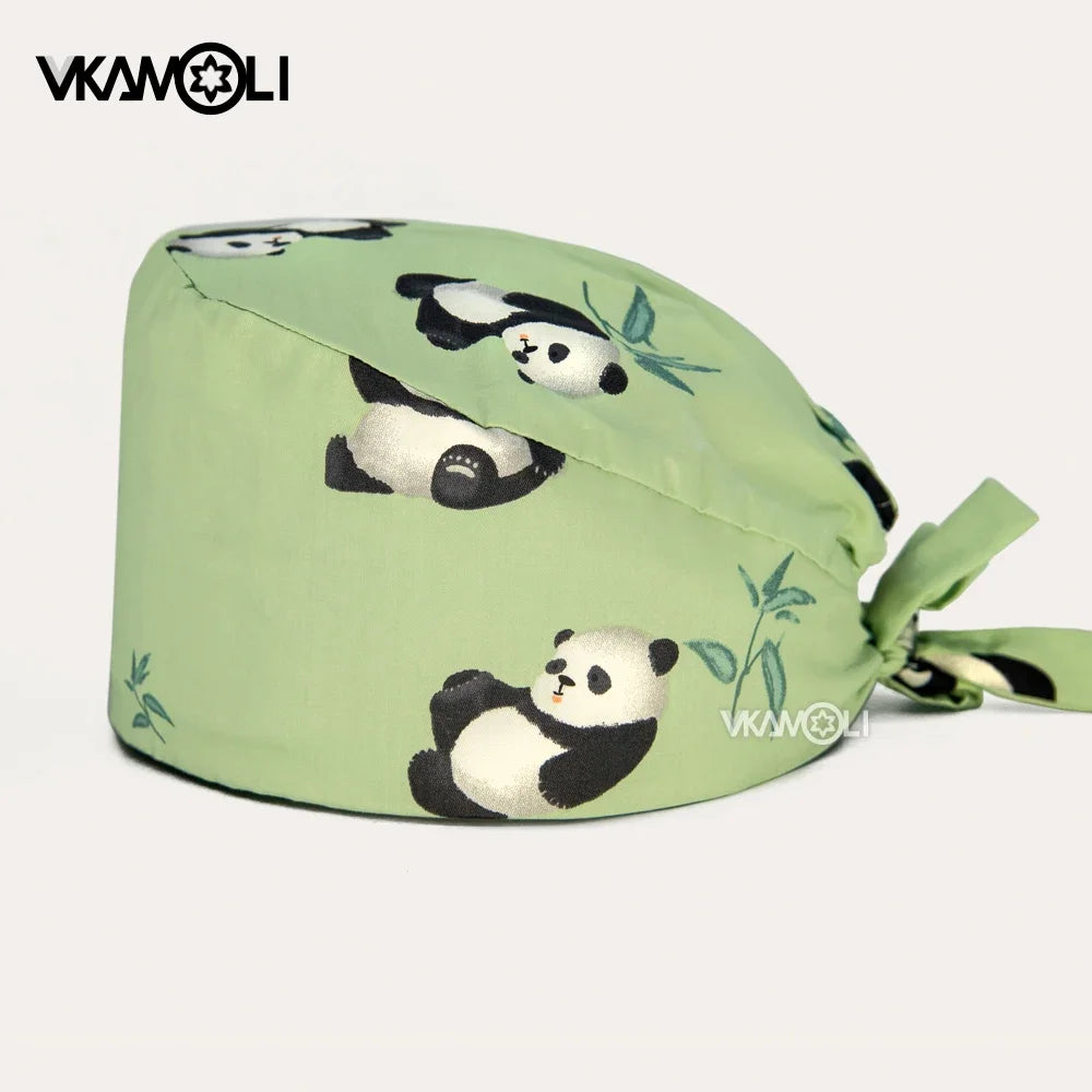 Cartoon Cute rabbit and dog printed surgical cap scrubs cap medical hat pet doctor nurse care cap work operation cap