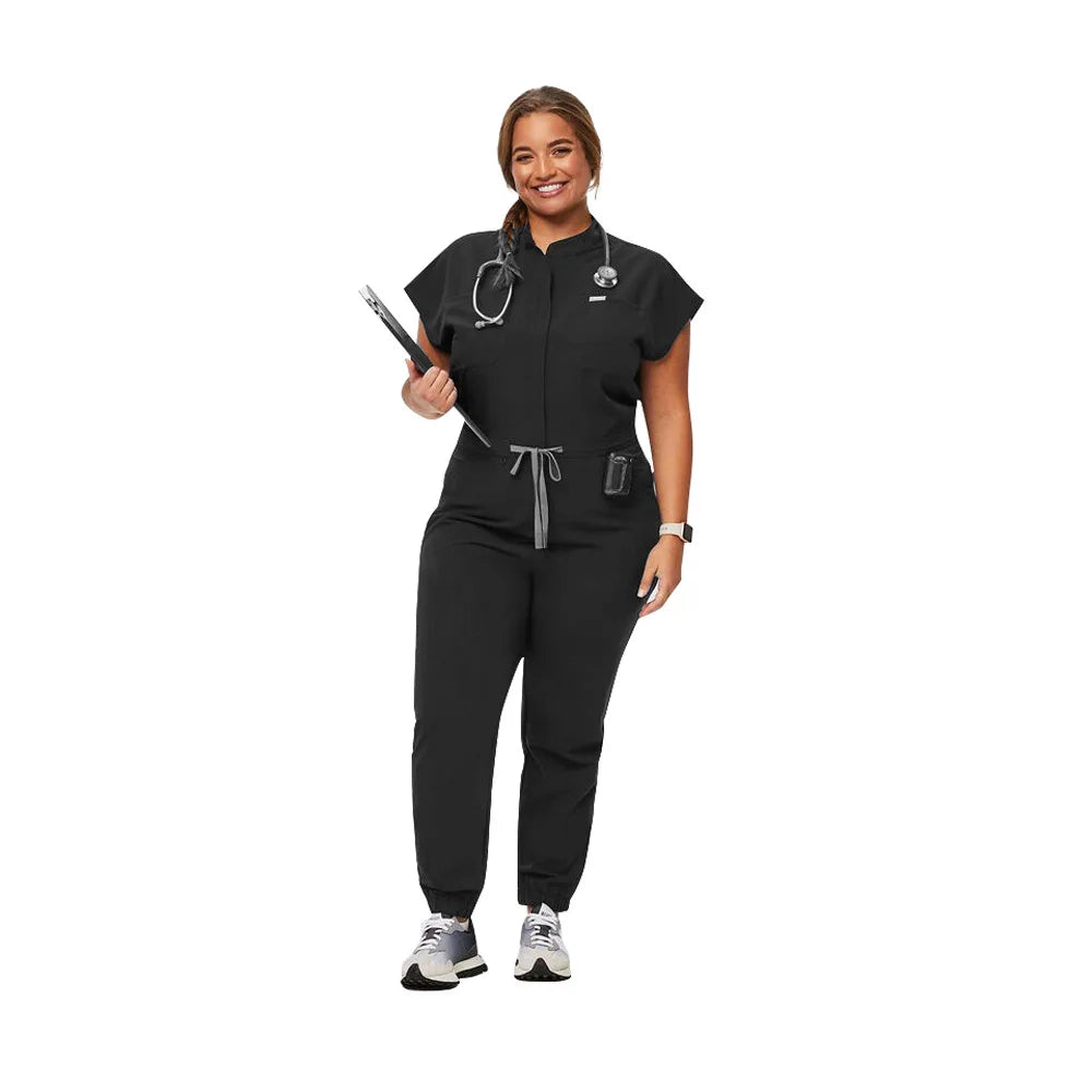 New Jumpsuits Medical Scrubs Uniform Short Sleeve Nursing Workwear Nursing Uniforms Women Men Pet Doctor Scrub Medical Workwear