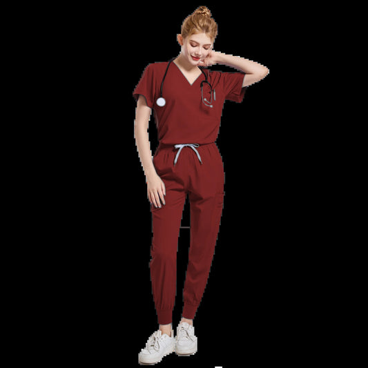 Spa Uniforms Women Scrubs Jogger Set Medical Uniforms Scrub Top + Pants Lab Coat Nurse Uniform Blouse Medicale Femme Work Wears