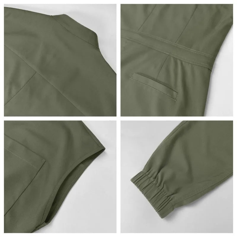 New Jumpsuits Medical Scrubs Uniform Short Sleeve Nursing Workwear Nursing Uniforms Women Men Pet Doctor Scrub Medical Workwear