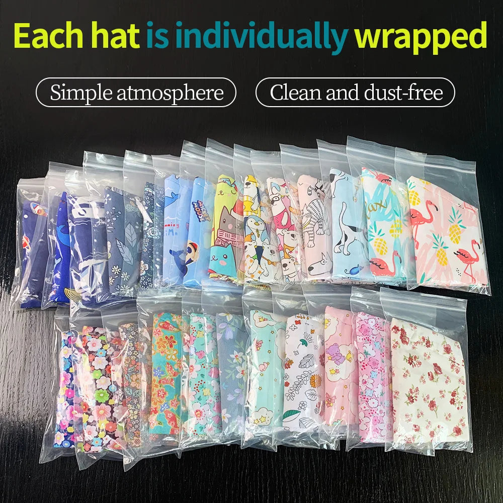 Wholesale Solid Color Surgical Hats Bandage Nursing Scrubs Hat Beautician Working Nurse Cap Hats Lab Medical Women Scrubs Cap