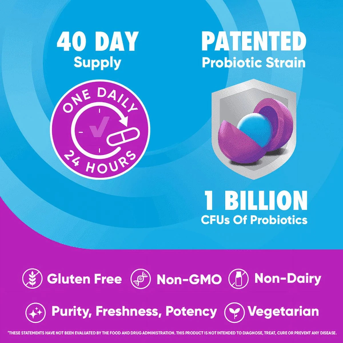 Daily Probiotic Capsules, 30 Ct (Pack of 3)