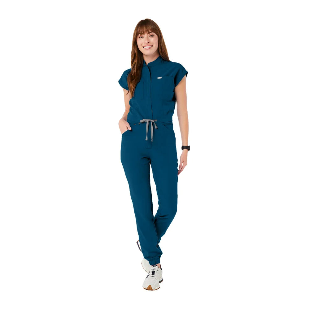 New Jumpsuits Medical Scrubs Uniform Short Sleeve Nursing Workwear Nursing Uniforms Women Men Pet Doctor Scrub Medical Workwear