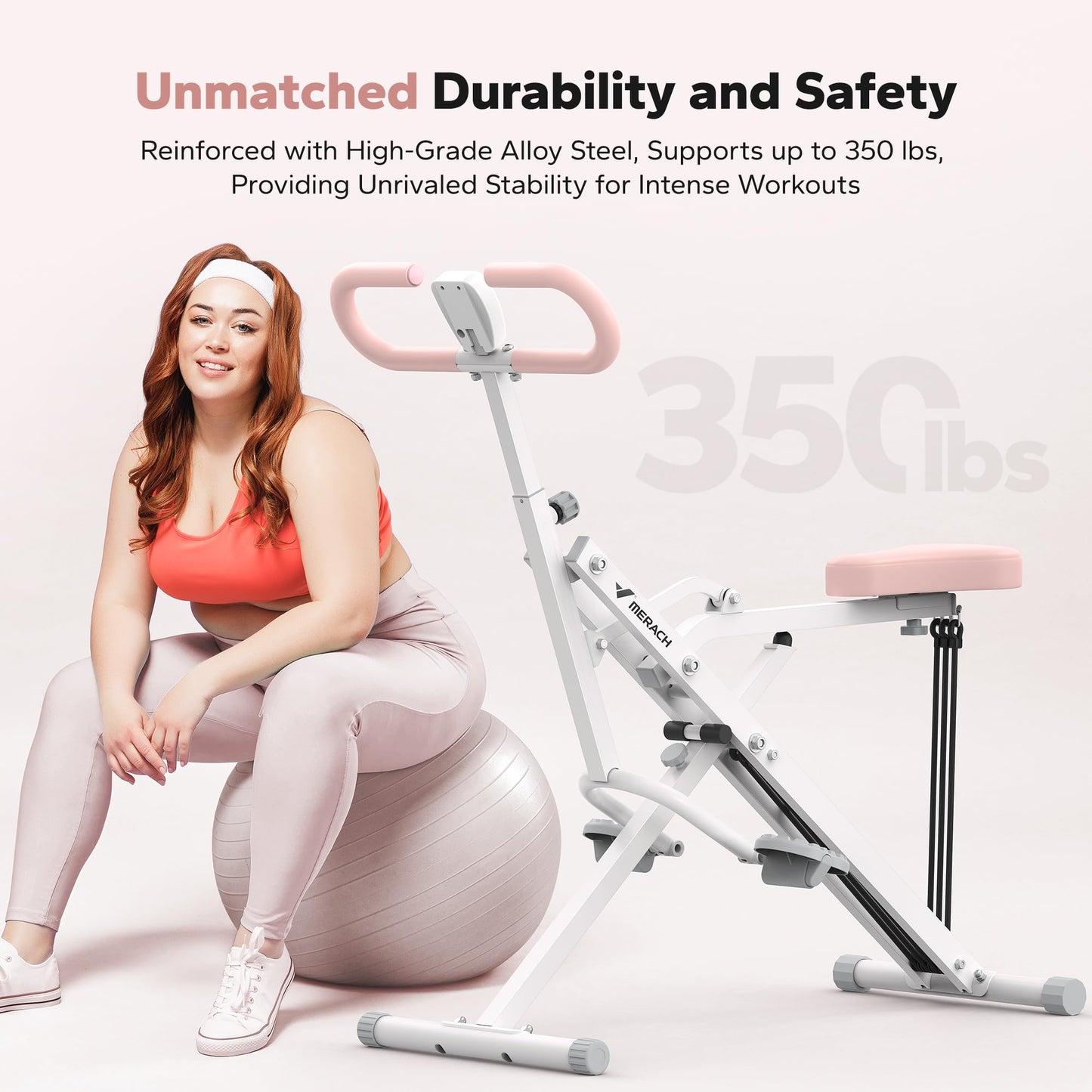 Squat Machine, MERACH R07 2 in 1 Squat Rowing Machine, Easy Setup & Foldable Exercise Equipment, Glute Trainer Machine, Glutes & Leg Home Workout Machine