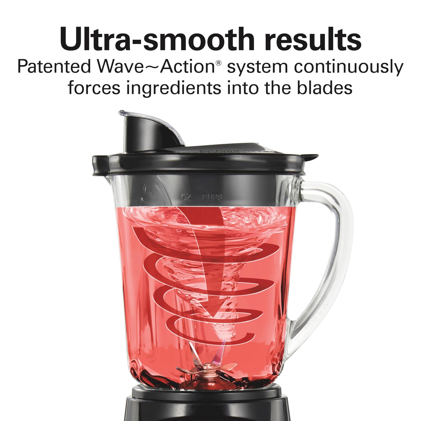 Hamilton Beach Power Elite Wave Action Blender For Smoothies, 40 Oz Glass Jar, 12 Functions Including Puree, Crush Ice, Black, 700 Watts, Black (58148A)