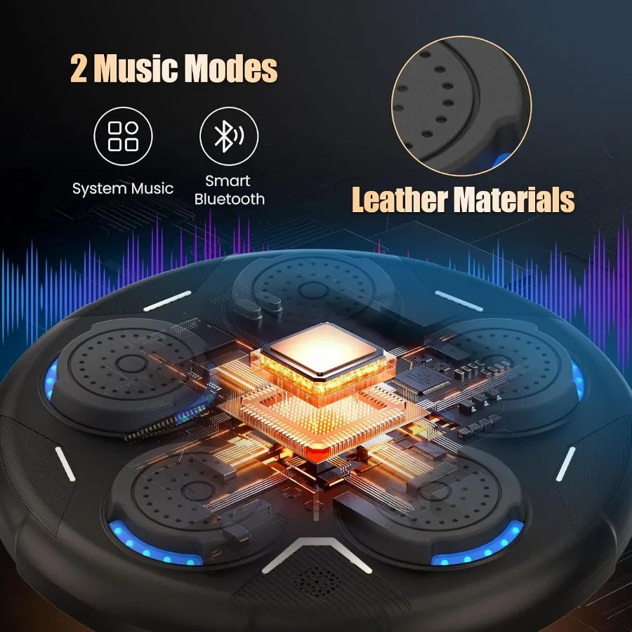 Smart Bluetooth Music Boxing Machine with 9 Modes and 9 Speeds for Home Fitness Training Interactive Punching Bag Workout Equip