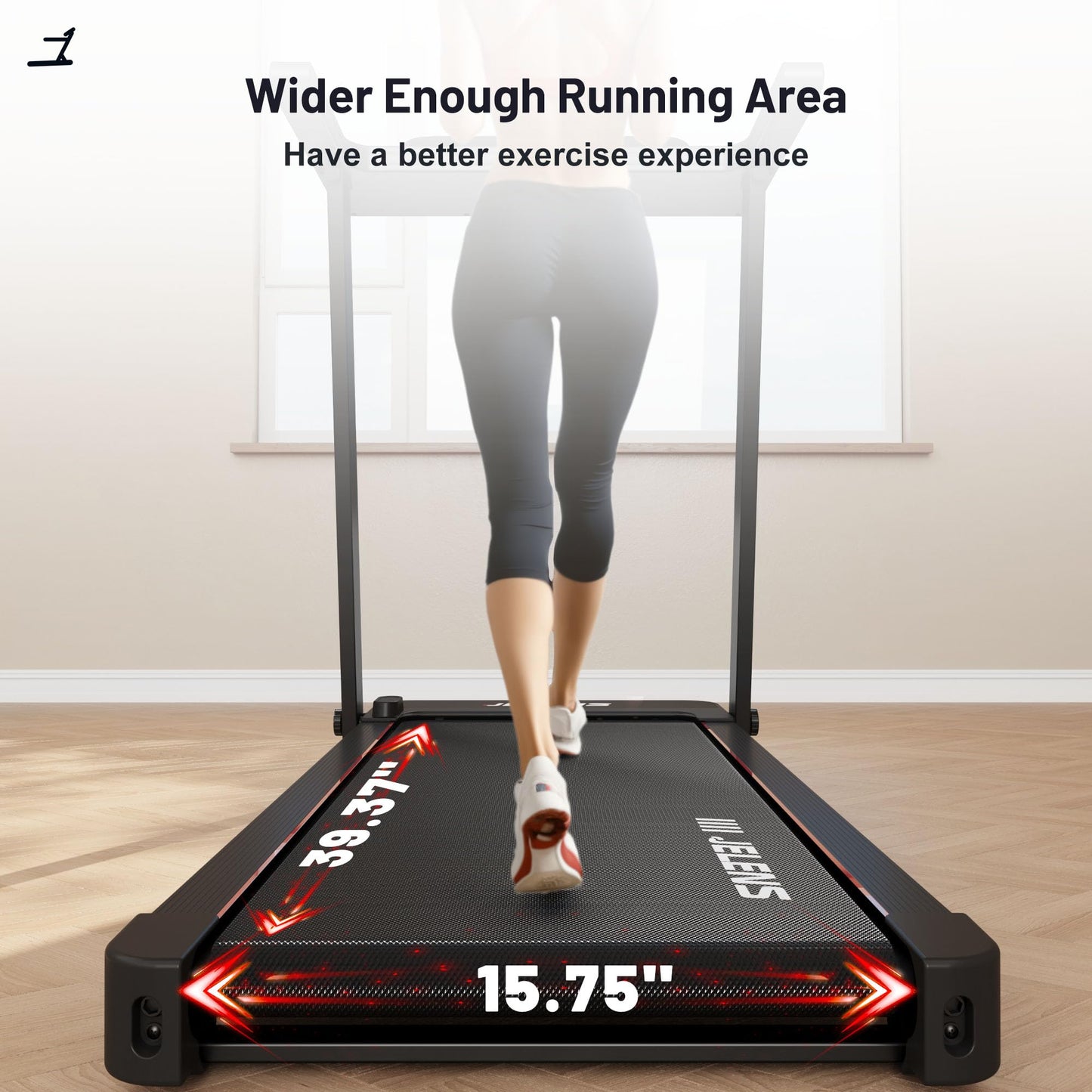 Treadmill with Desk Workstation, Walking Treadmill Pad, Portable Desk Treadmills for Home Small, Foldable Walking Pad with Handle Bar (Black)
