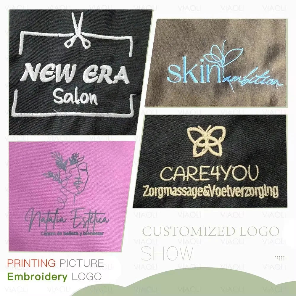 Summer Medical Uniforms Scrubs Tops Hospital Work Shirts Nurses Accesssories Dental Beauty Workwear Lab Clothes Customized Logo