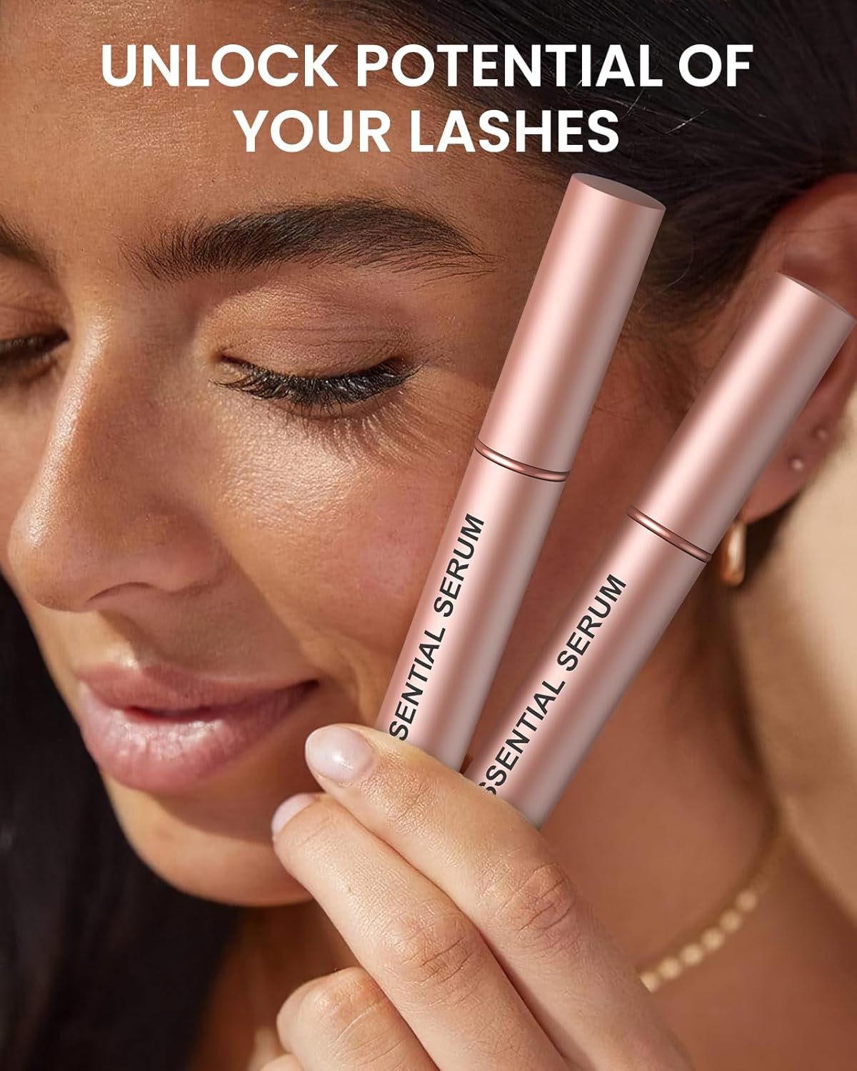 Natural Cosmetic Eyelash Serum for Longer, Thicker Lashes & Brows, Boost Lash Serum Vegan & Cruelty-Free - Niacinamide, Centella Asiatica Leaf Extract (10 Ml Pink)