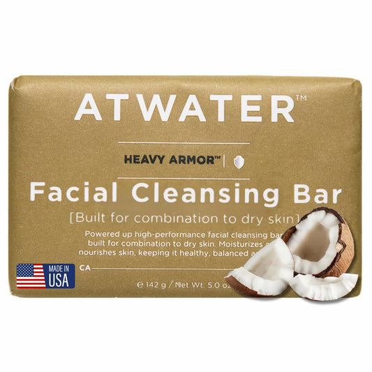 Facial Cleansing Bar for Dry to Combination Skin, Moisturizing Sulfate-Free Rich Lathering Face Wash Soap; Gentle Face Cleanser for Daily Use; Natural Men’S Face Wash - 142 Grams / 5 Oz