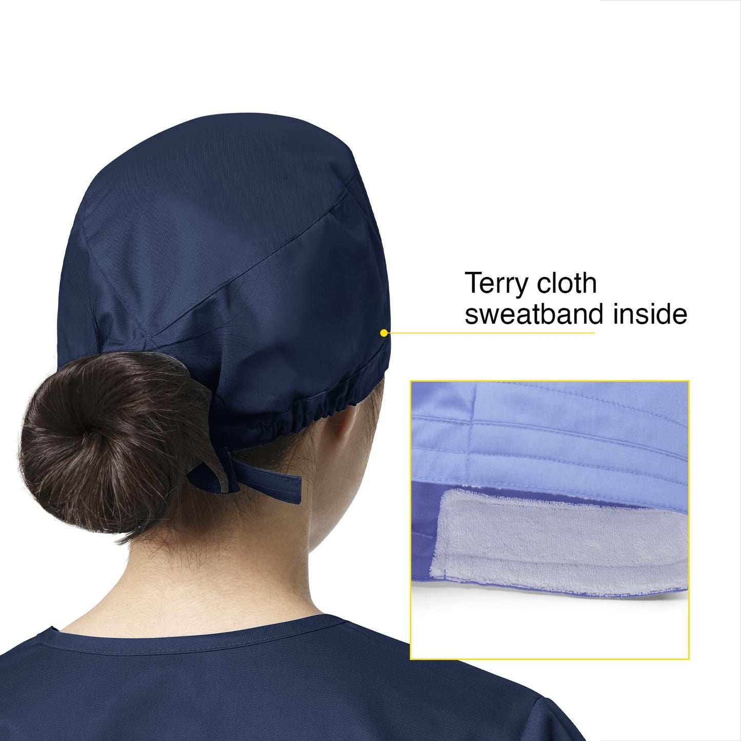 Wonderwink Men'S Wonderwork Unisex Scrub Cap, Navy, One Size