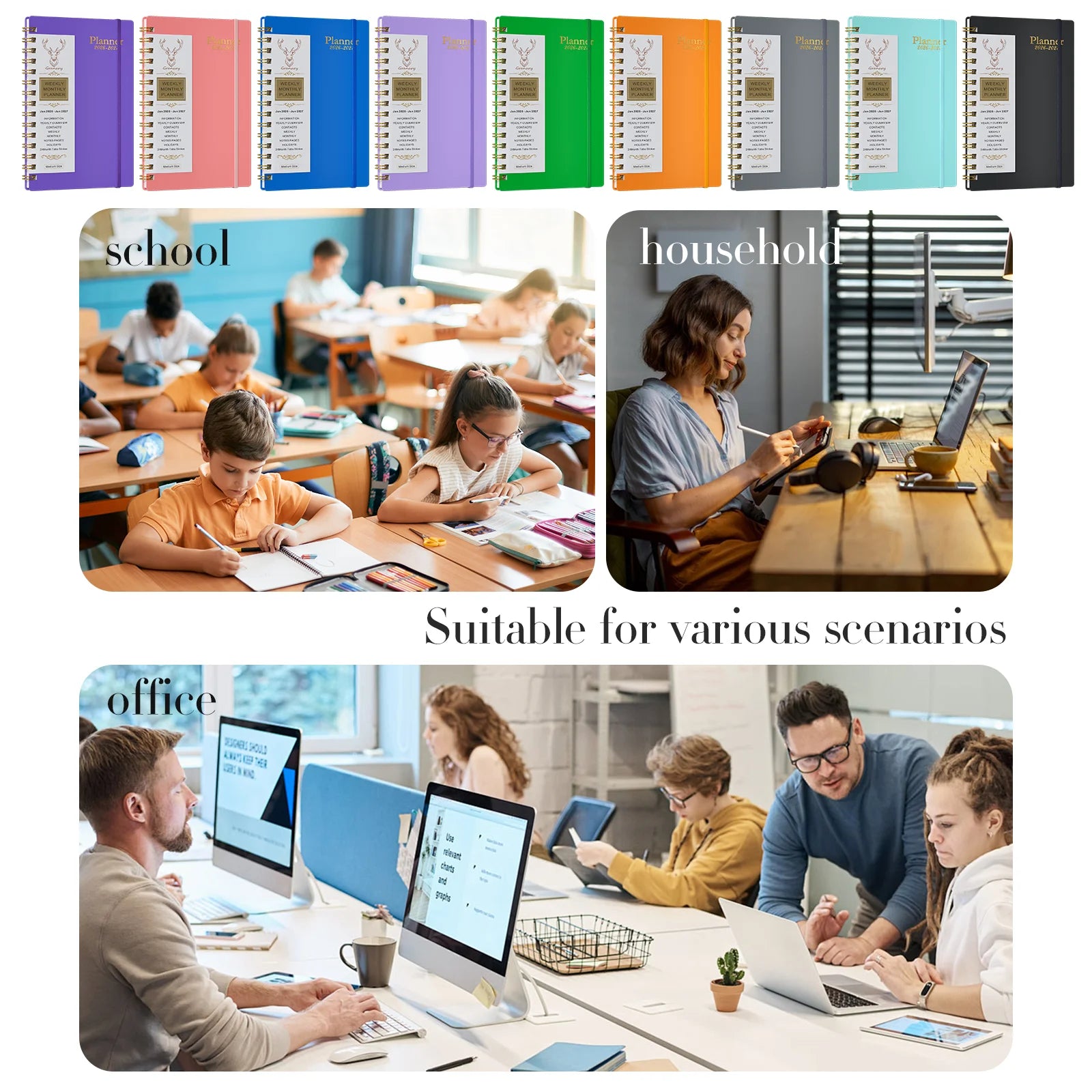 2026-2027 Planner - Jan. 2026 - Jun. 2027 , 5.6" X 8.2" Monthly Planners & Appointment Book with Elastic Book Band, Monthly Tabs