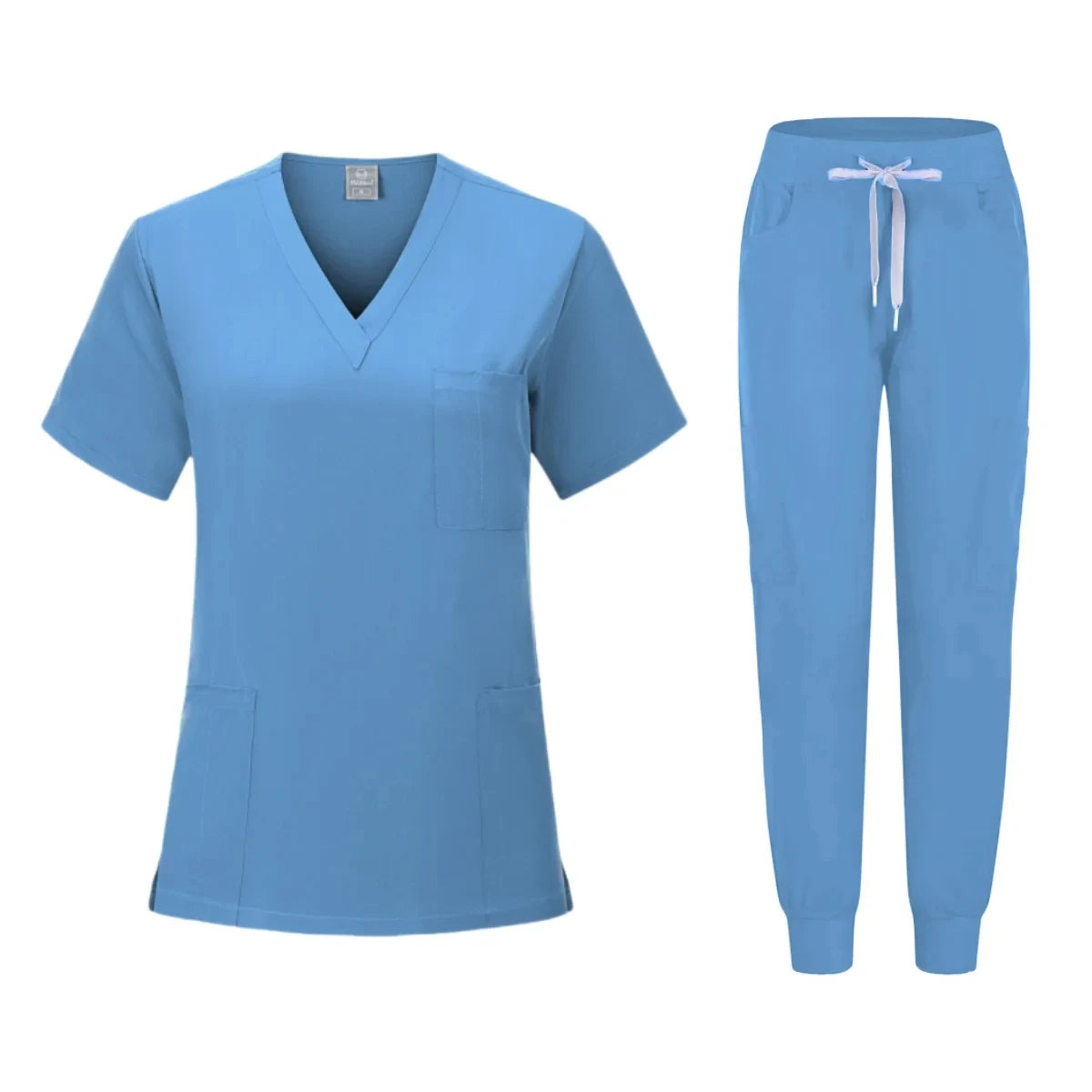 Hot Sale anti Wrinkle Washable Soft Fabric Nurse Scrubs Hospital Uniform Medical Scrubs Women Jogger Scrubs Sets Pair