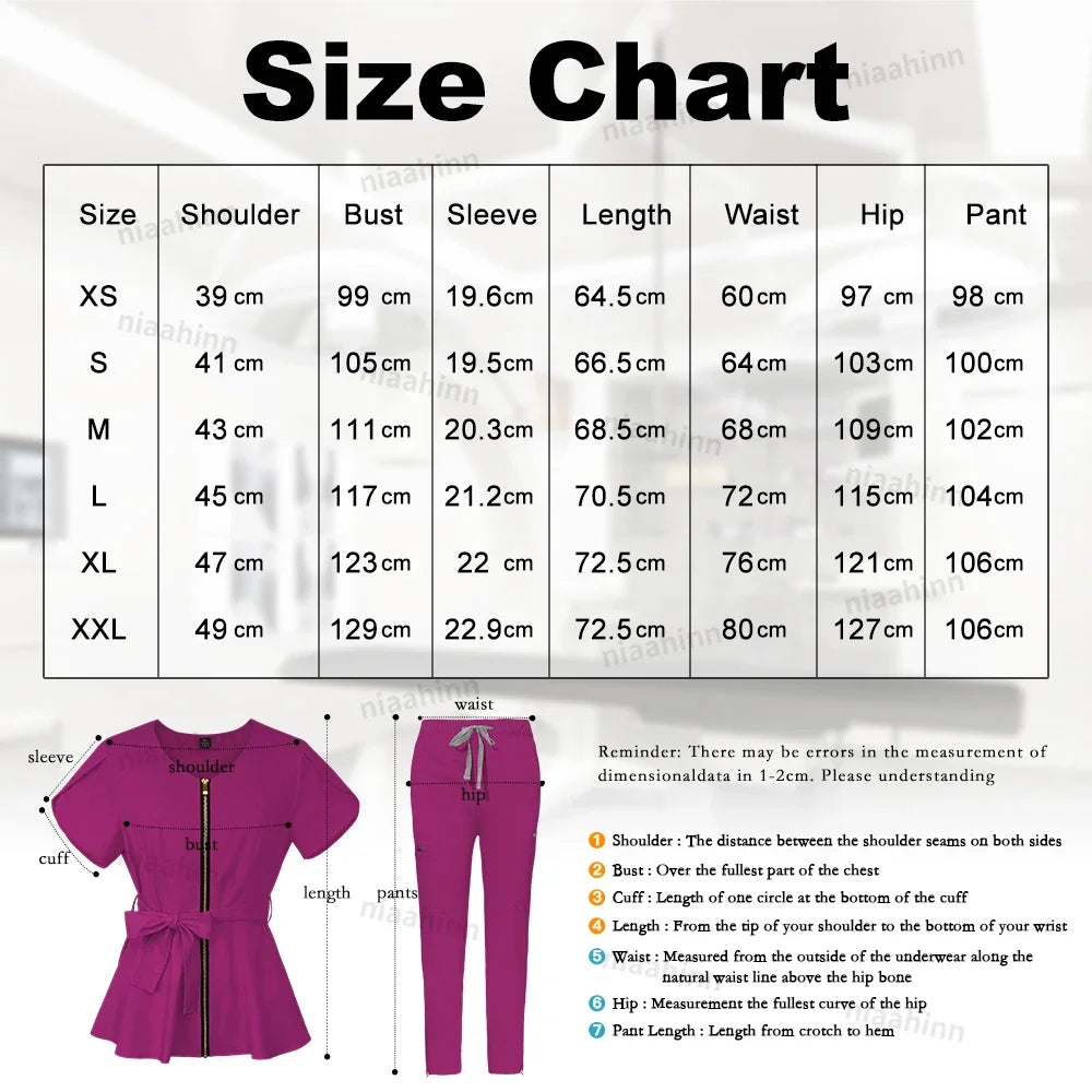 Medical Uniforms Women Printed LOGO Short-Sleeved Surgical Work Oral Doctor Pet Nurse Scrub Uniform Scrub Sets Hospital Workwear