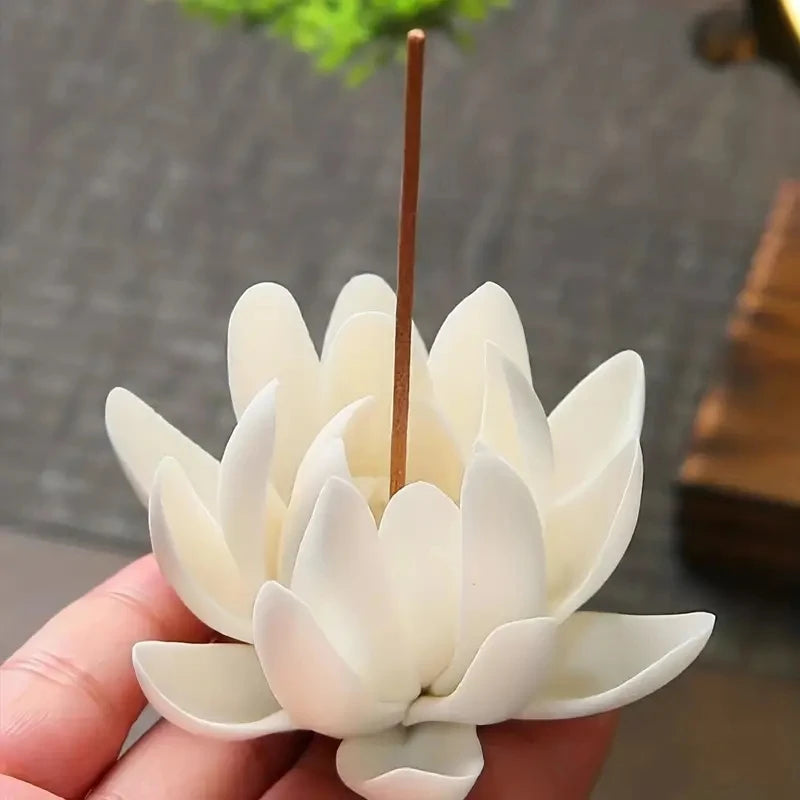Handmade Lotus Aromatherapy Stove, Home Decoration Accessories Powder Flower Aromatherapy Stand Aromatherapy Diffuser