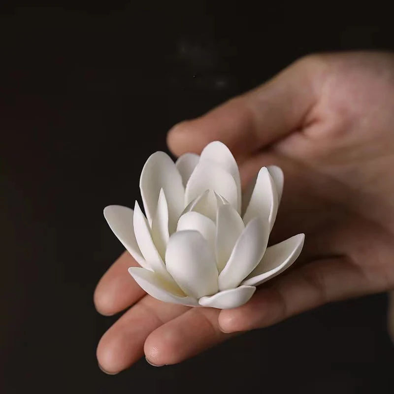 Handmade Lotus Aromatherapy Stove, Home Decoration Accessories Powder Flower Aromatherapy Stand Aromatherapy Diffuser