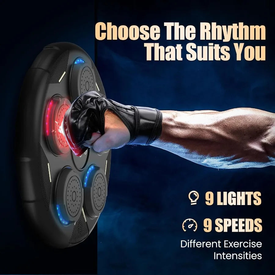 Smart Bluetooth Music Boxing Machine with 9 Modes and 9 Speeds for Home Fitness Training Interactive Punching Bag Workout Equip