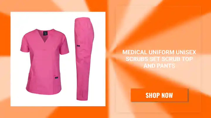 Medical Uniform Unisex Scrubs Set Scrub Top and Pants by@Outfy